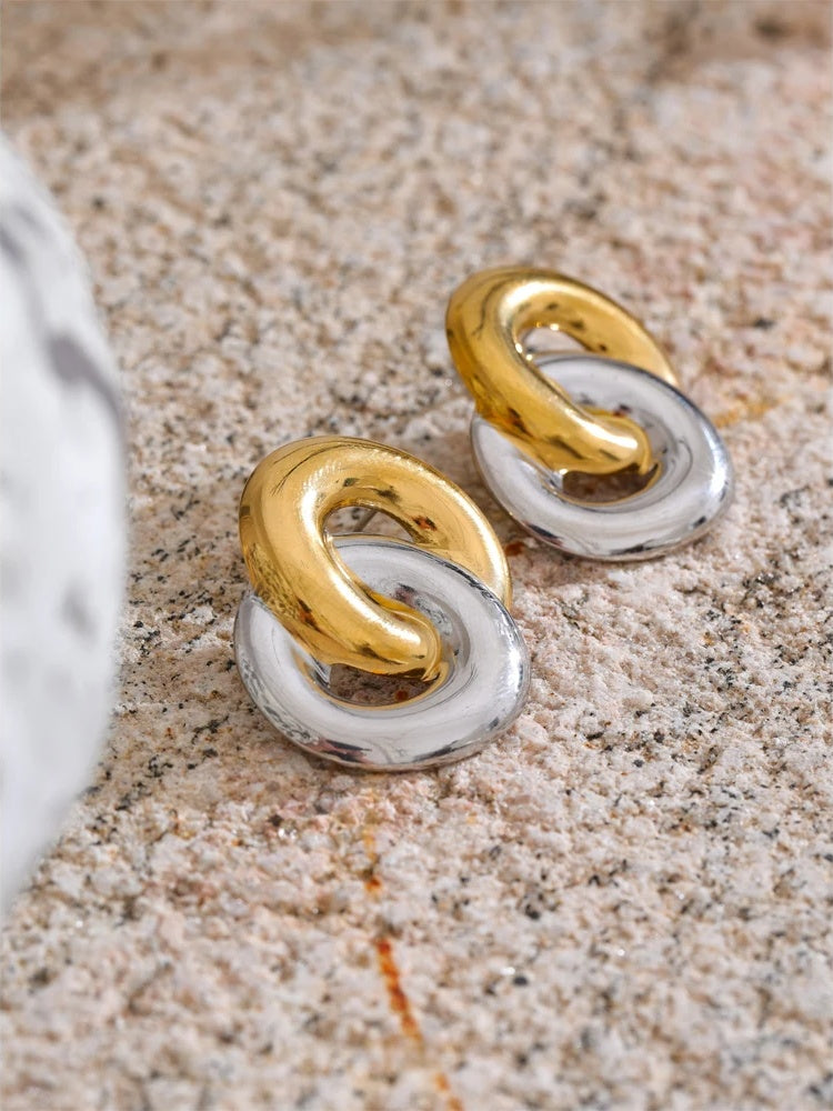 Minimalist modern waterproof stud earrings - product image