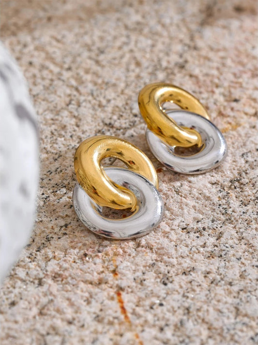 Minimalist modern waterproof stud earrings - product image