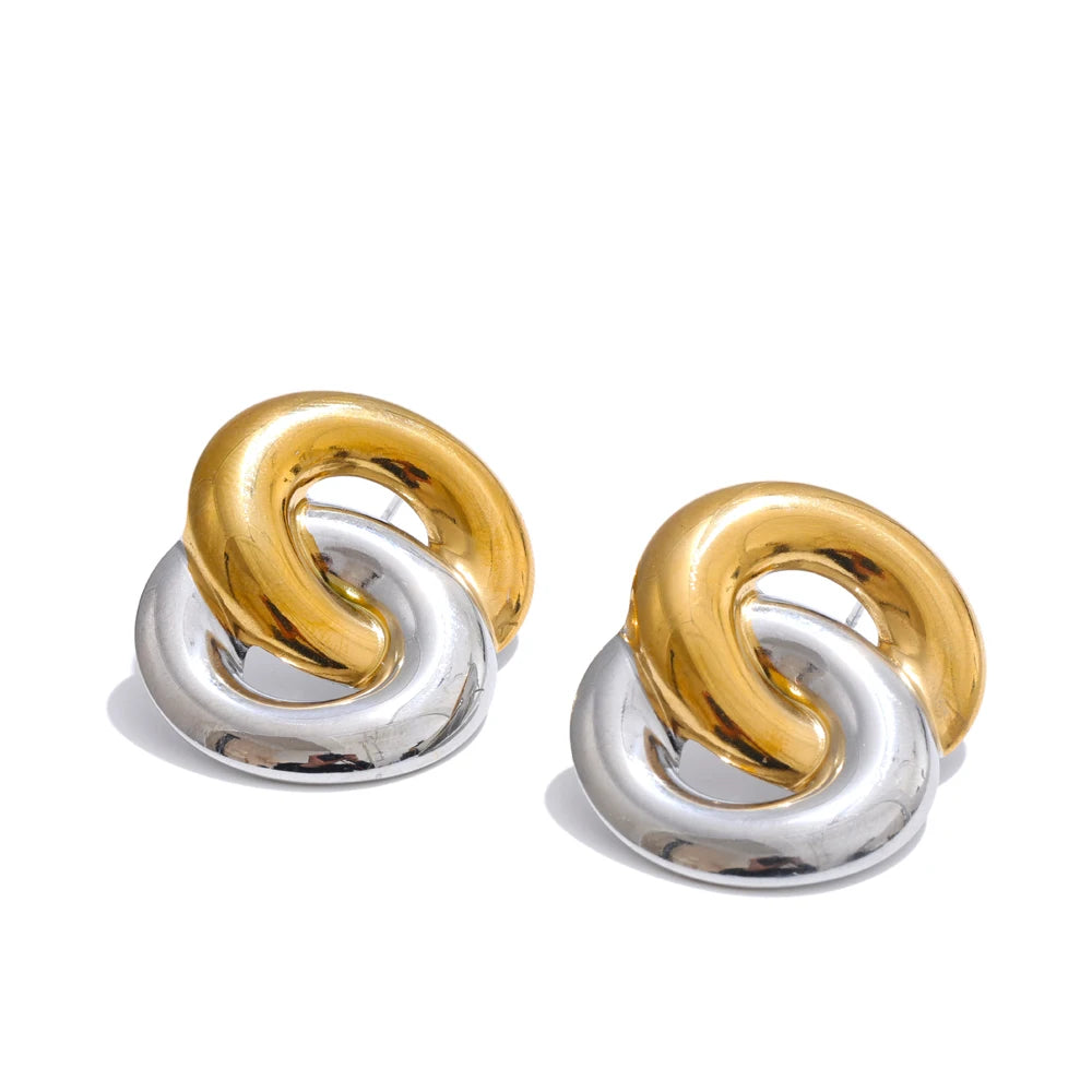 Minimalist modern waterproof stud earrings - product image