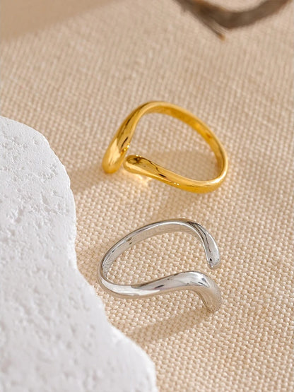 Minimalist open chic adjustable thin finger ring - product image