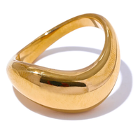 Minimalist Smooth Contemporary Finger Waterproof Ring