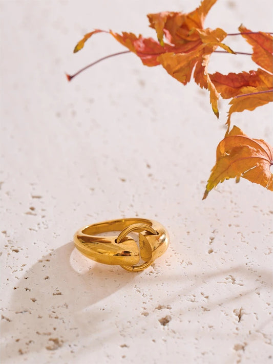 Minimalist smooth daily charm ring - product image