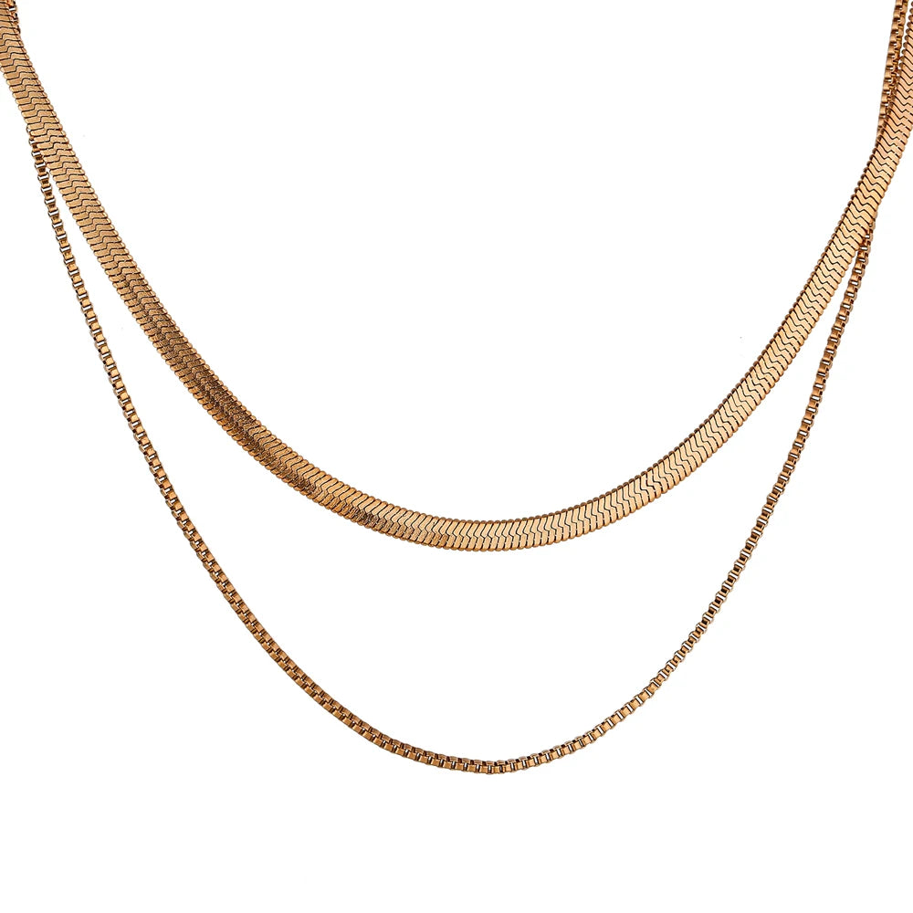 Minimalist snake chain trendy necklace - product image