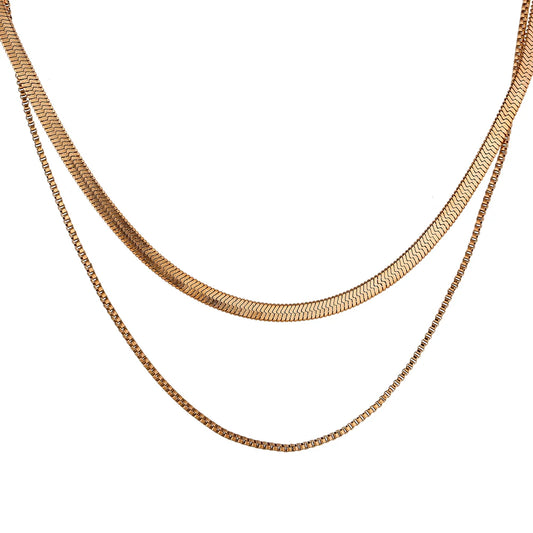 Minimalist snake chain trendy necklace - product image