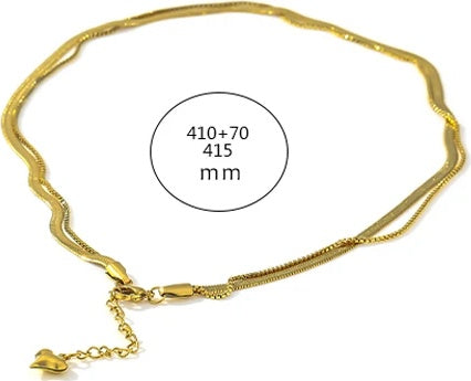 Minimalist snake chain trendy necklace - product image