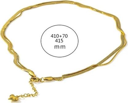 Minimalist snake chain trendy necklace - product image