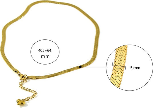 Minimalist snake chain trendy necklace - product image