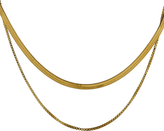 Minimalist snake chain trendy necklace - product image