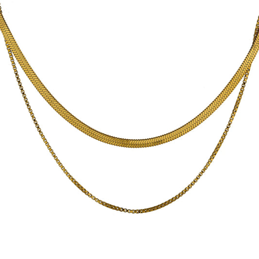 Minimalist snake chain trendy necklace - product image
