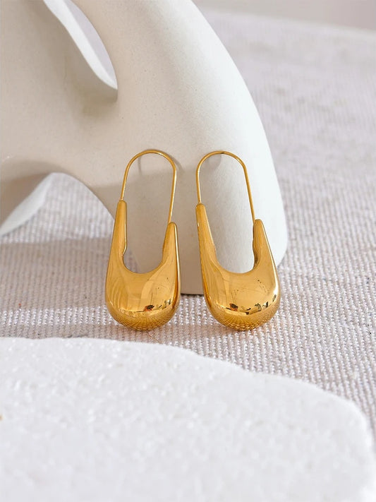 Minimalist statement hoop earrings women fashion - product image