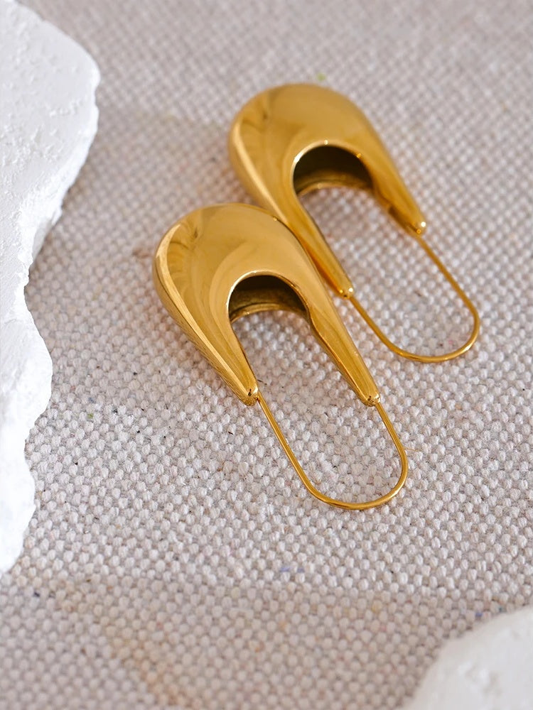 Minimalist statement hoop earrings women fashion - product image