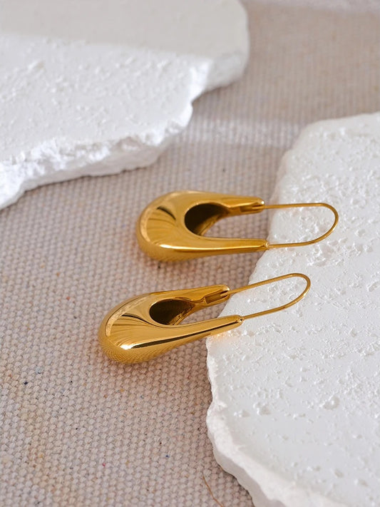 Minimalist statement hoop earrings women fashion - product image
