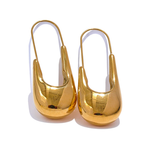 Minimalist statement hoop earrings women fashion - product image