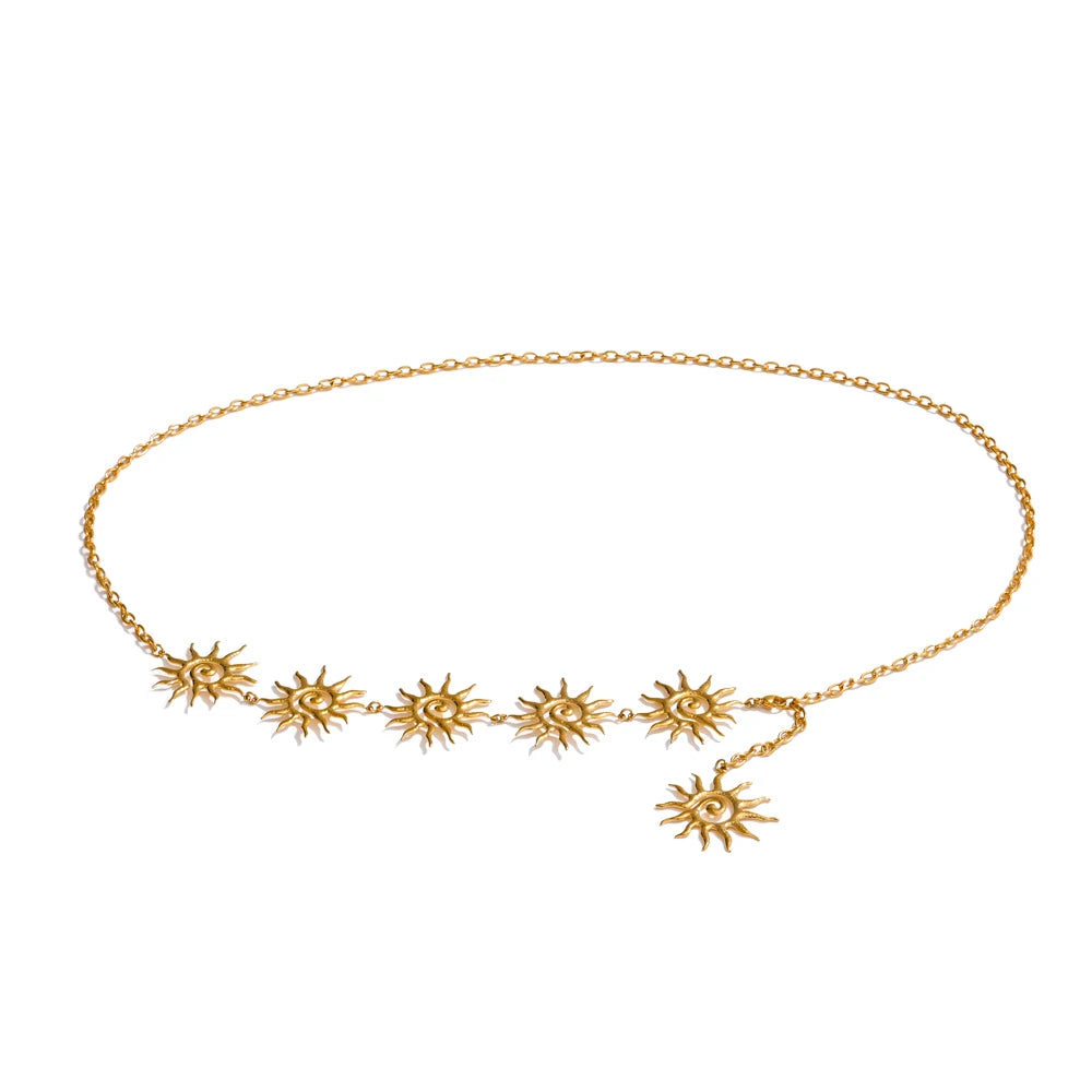 Minimalist sun belly waist chain body jewelry - product image