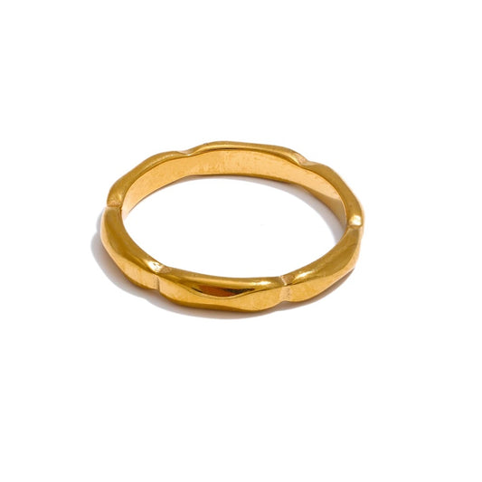 Minimalist thin casting abstract ring - product image