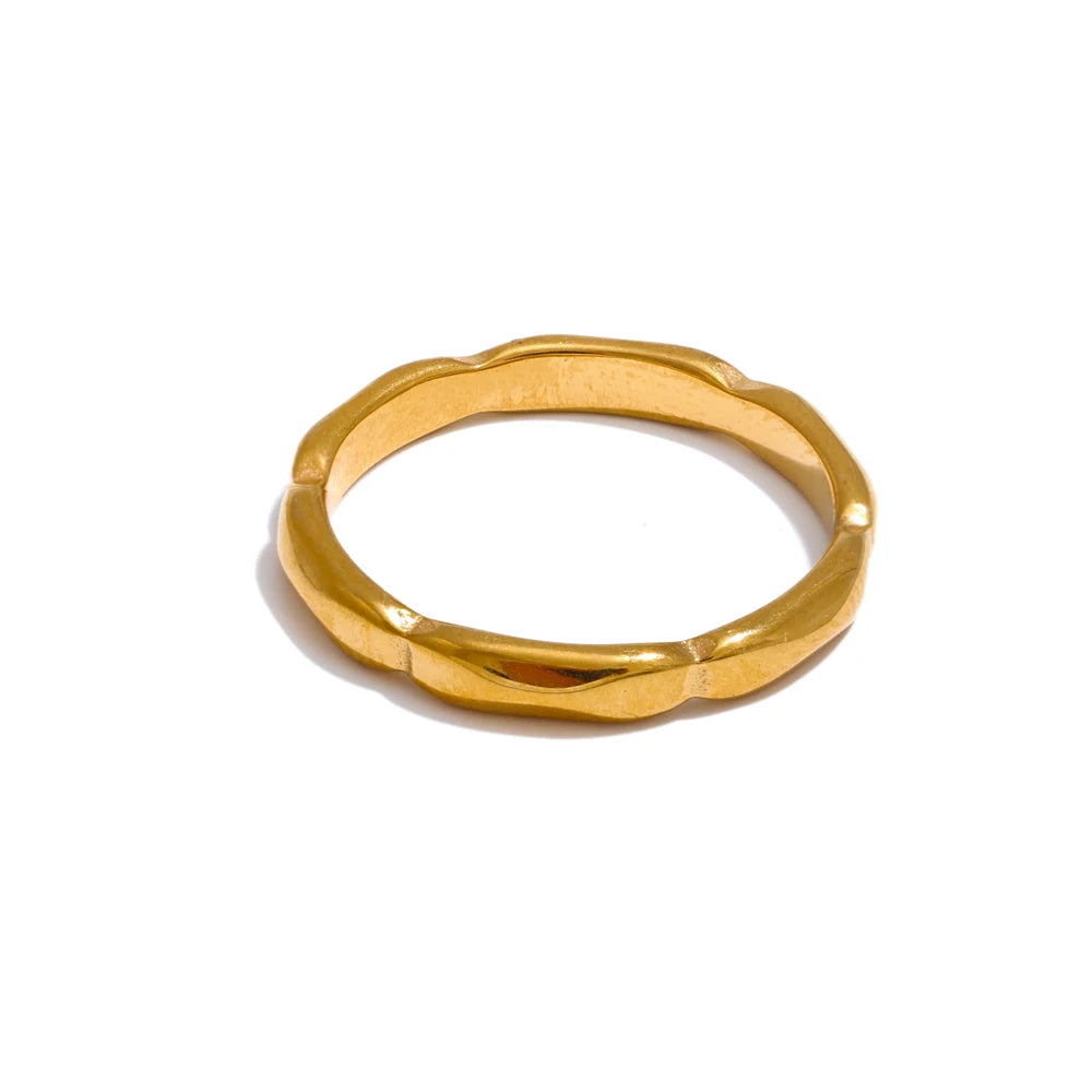 Minimalist thin casting abstract ring - product image