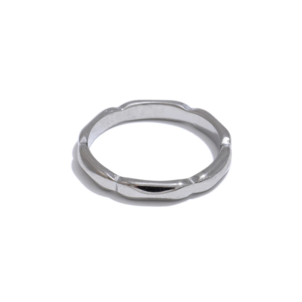 Minimalist thin casting abstract ring - product image