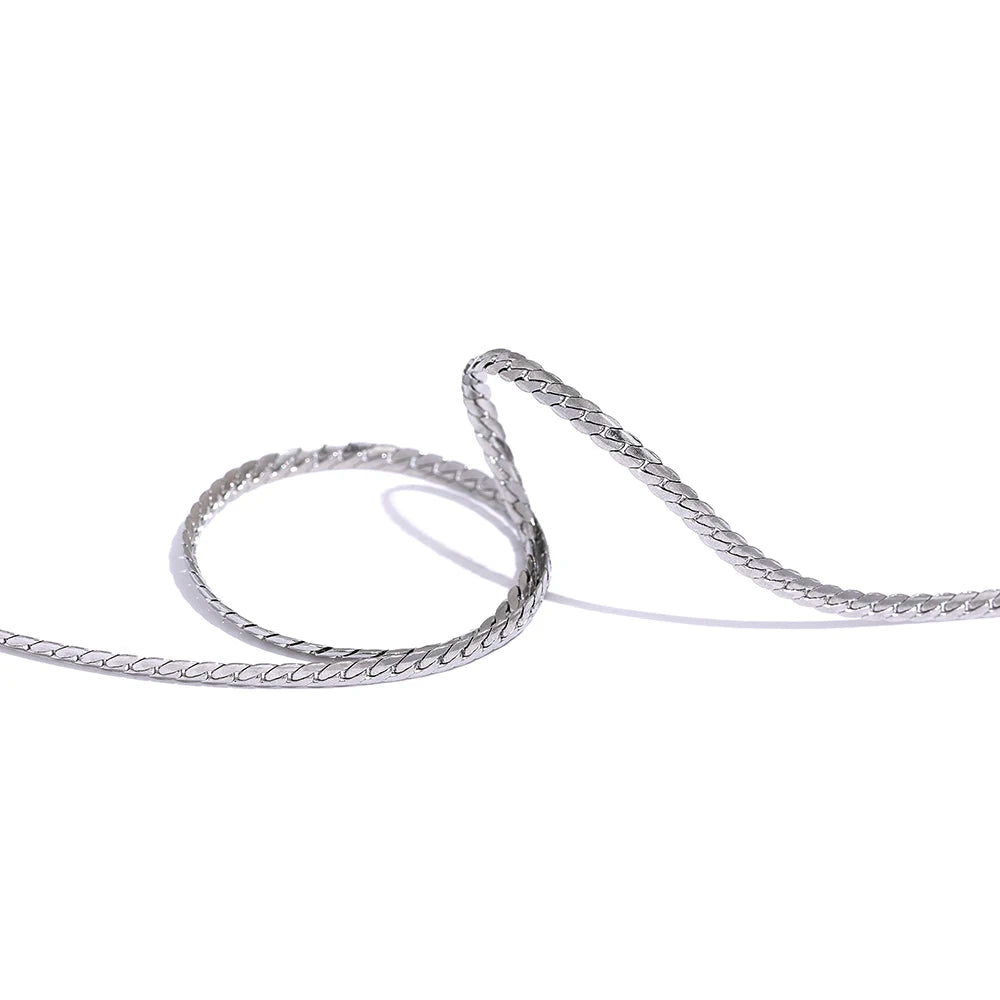 Minimalist thin chain collar necklace - product image
