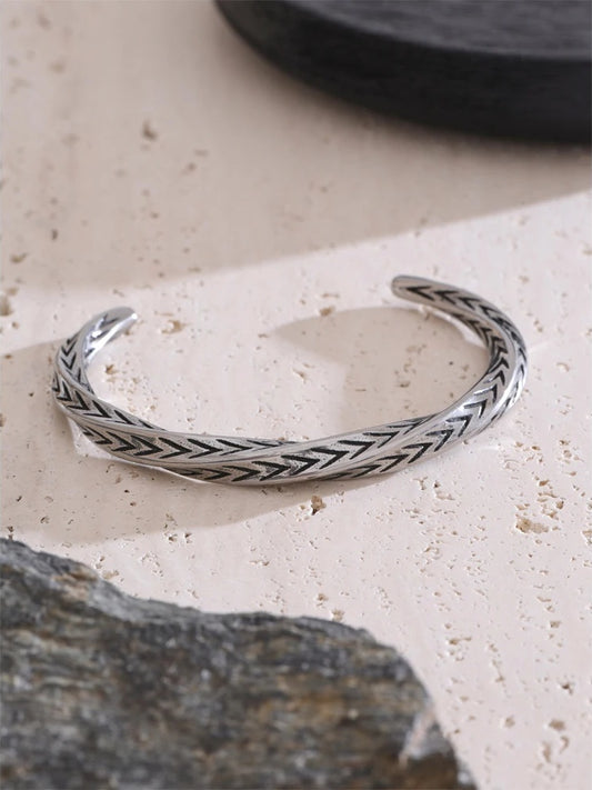Mobius cuff open abstract vintage bracelet - product image