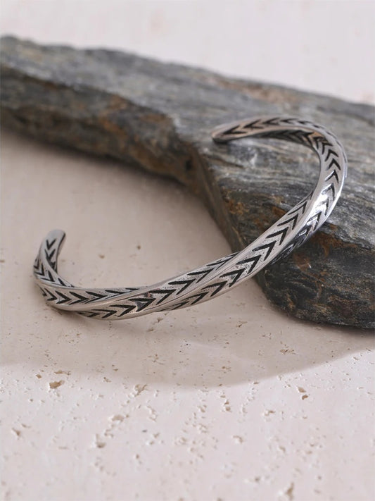 Mobius cuff open abstract vintage bracelet - product image