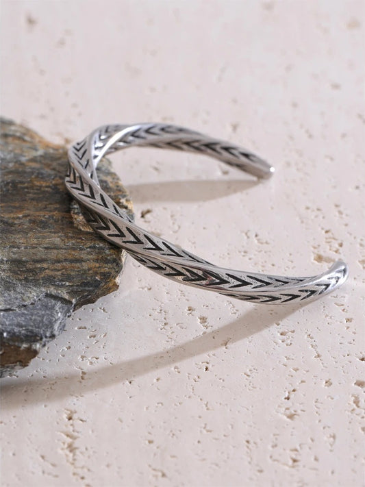 Mobius cuff open abstract vintage bracelet - product image