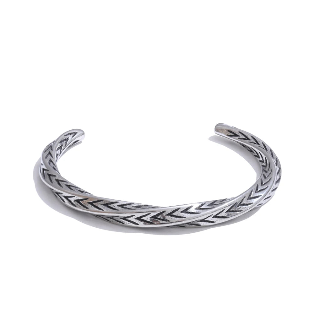 Mobius cuff open abstract vintage bracelet - product image