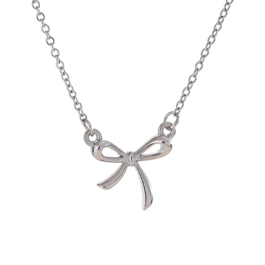Modern bowknot small pendant necklace women - product image
