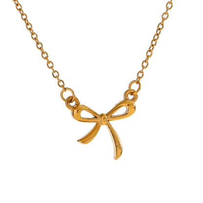 Modern bowknot small pendant necklace women - product image