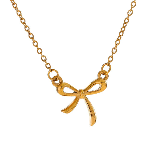 Modern bowknot small pendant necklace women - product image