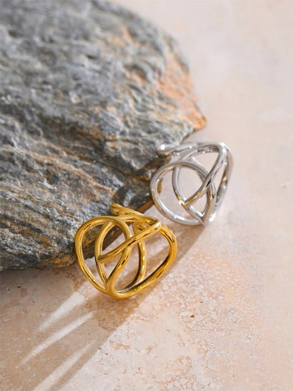 Modern hollow unusual sleek women's ring - product image