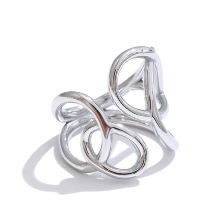 Modern hollow unusual sleek women's ring - product image