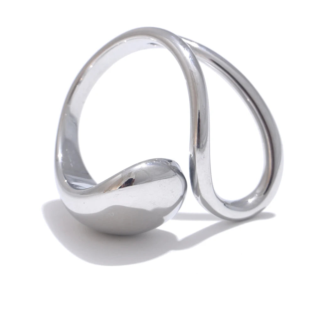 Modern open adjustable fashion ring - product image