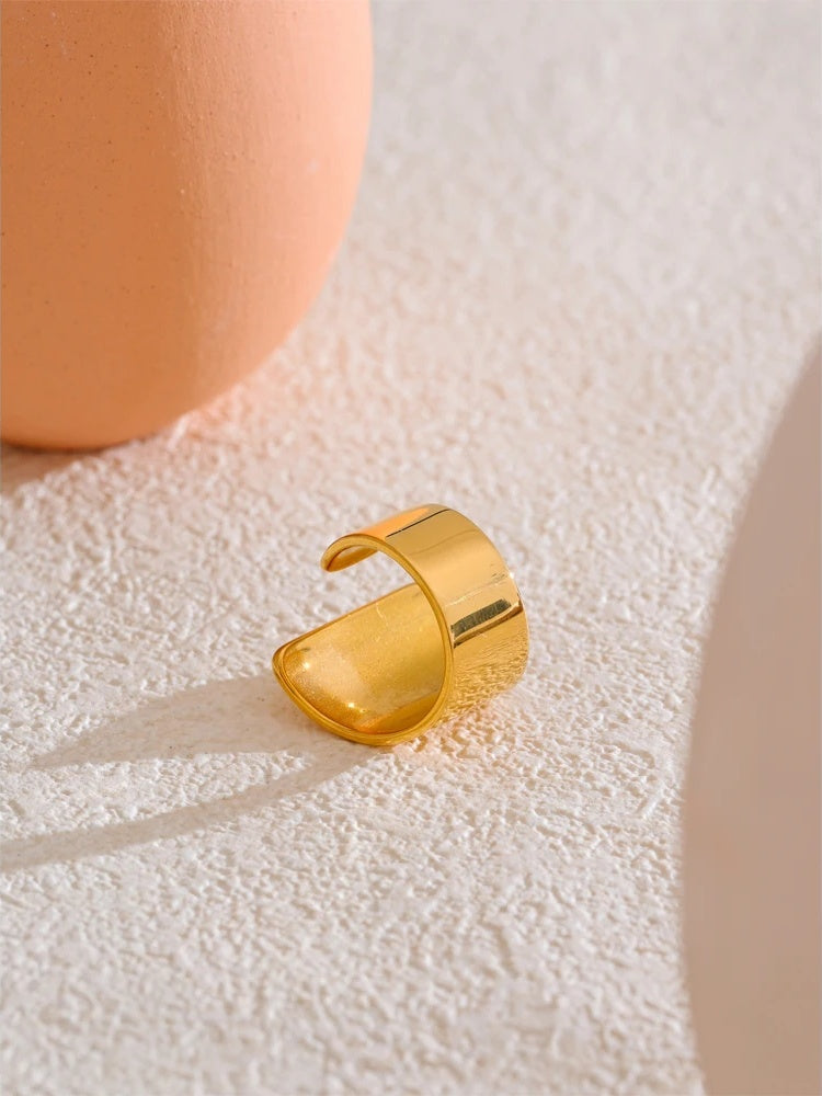 Modern open wider smooth finger ring - product image