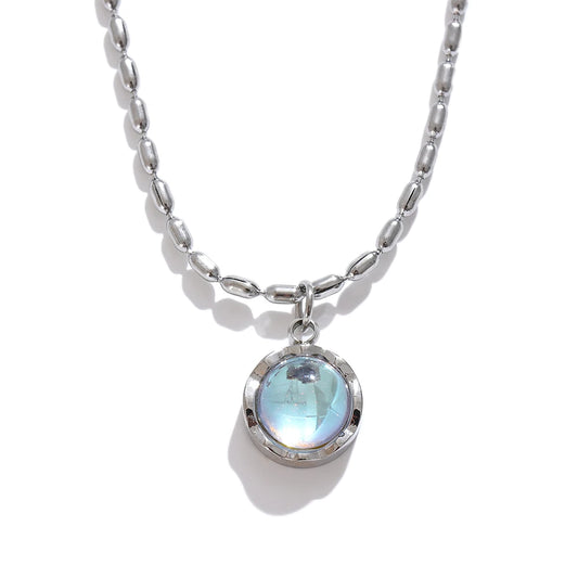 Moonlight stone abstract pendant necklace - product image