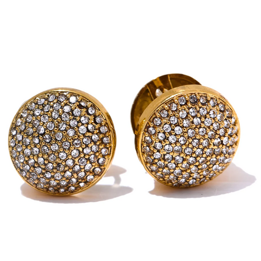 Multi color cubic zirconia round hoop earrings - product image