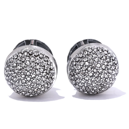Multi color cubic zirconia round hoop earrings - product image
