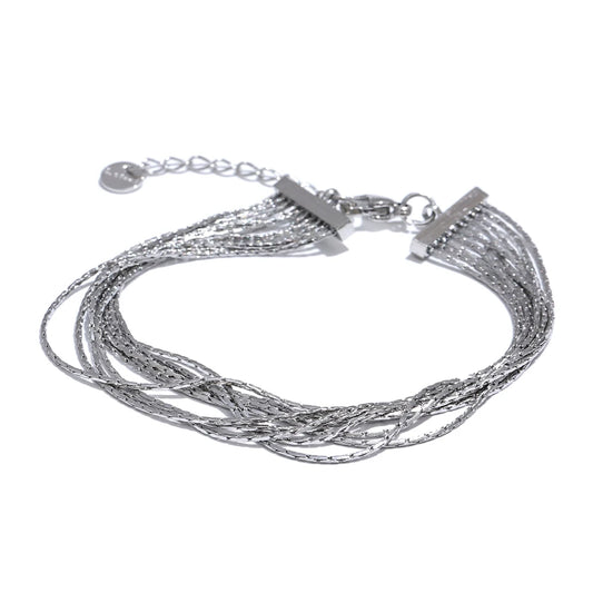 Multi layer link chain charm bracelet - product image