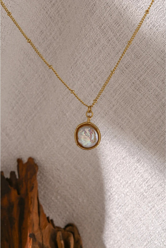 Natural pearl contemporary pendant necklace women - product image