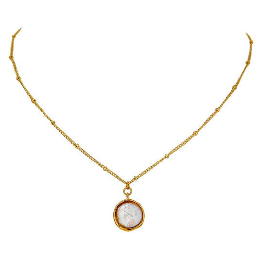 Natural pearl contemporary pendant necklace women - product image