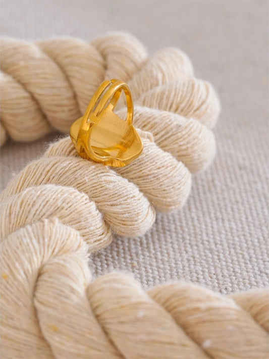 Natural shell adjustable contemporary ring - product image