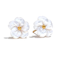 Natural Shell Flower Daily Sweet Romantic Stud Earrings