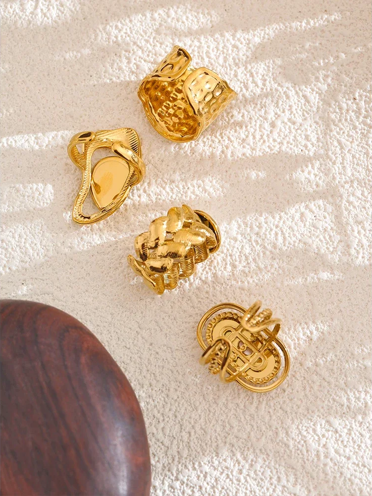 Natural shell modern adjustable popular fashion ring - product image