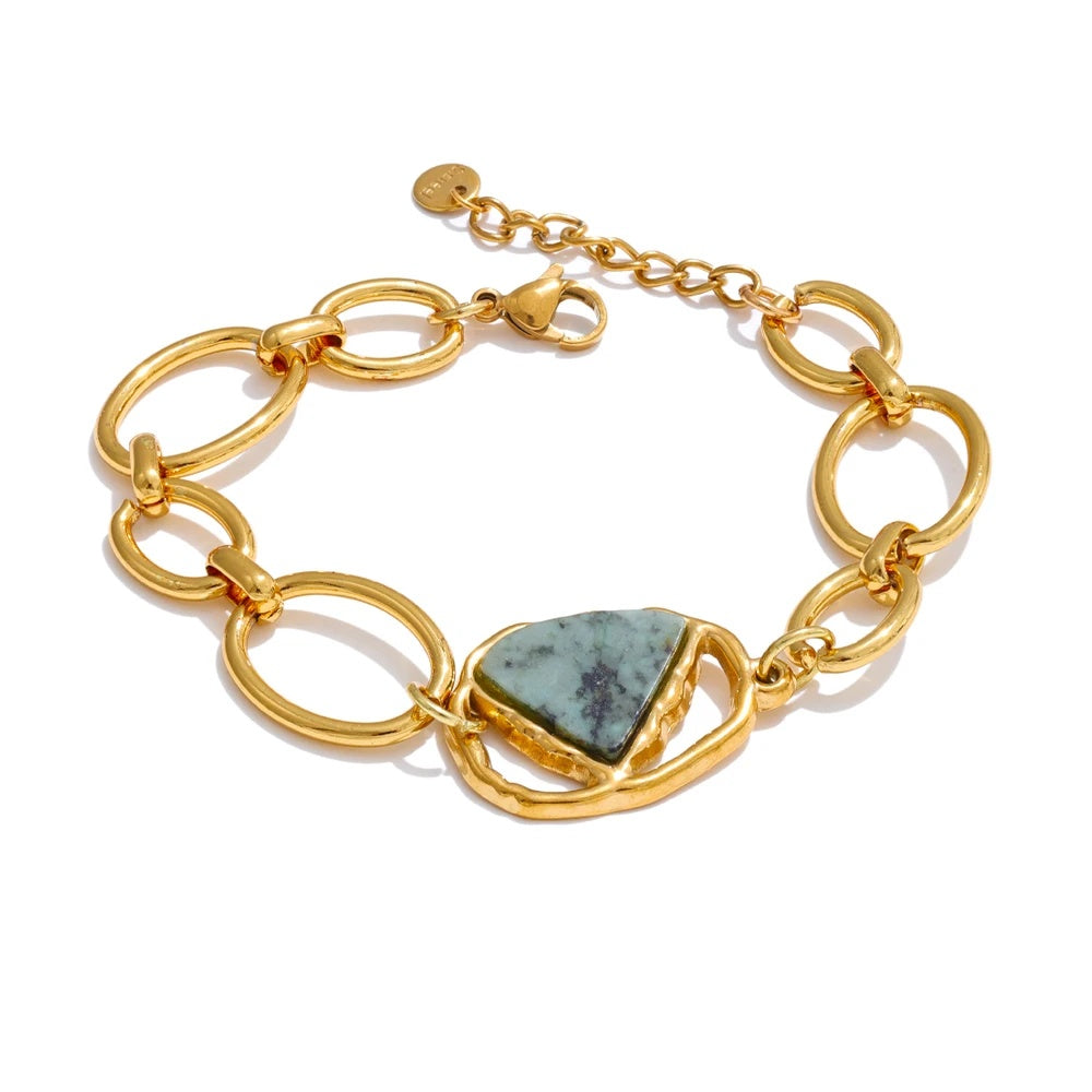 Natural stone fashion chain bracelet bangle charm - product image