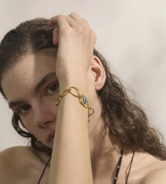 Natural stone fashion chain bracelet bangle charm - product image