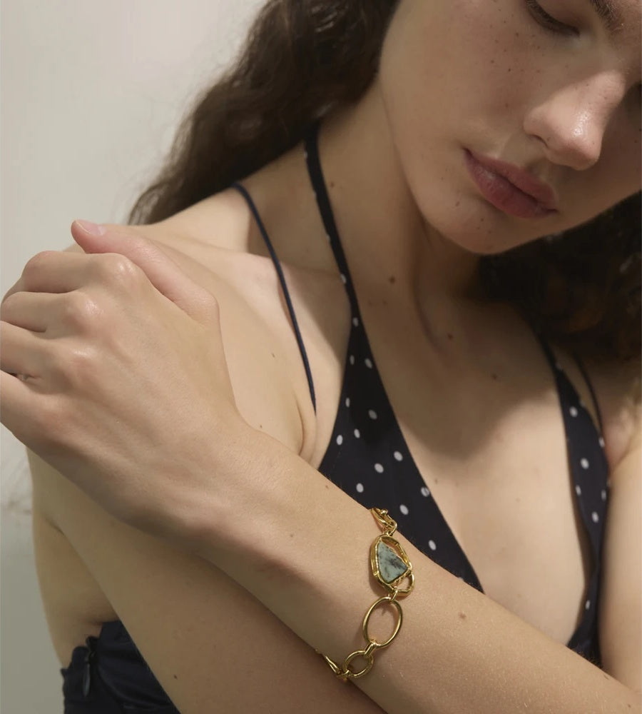 Natural stone fashion chain bracelet bangle charm - product image