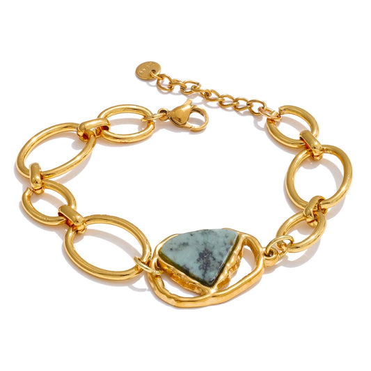 Natural stone fashion chain bracelet bangle charm - product image