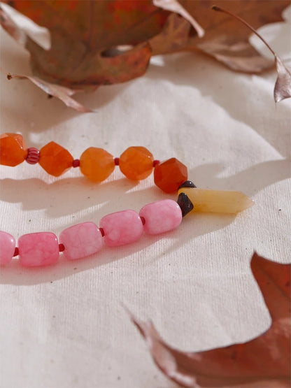 Natural stone handmade minimalist necklace - product image