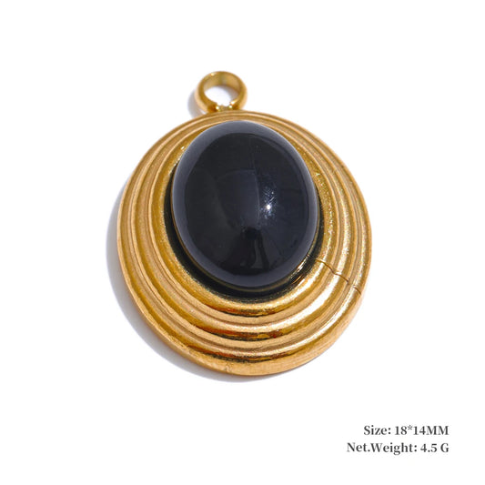 Natural stone round square water drop jewelry - product image