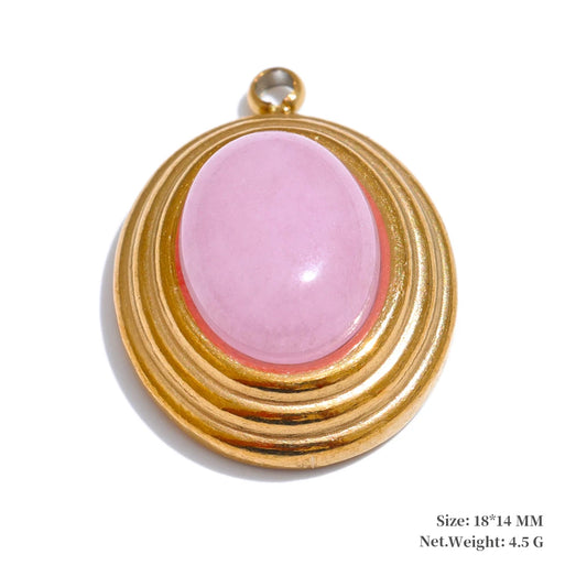 Natural stone round square water drop jewelry - product image