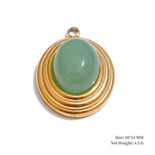Natural stone round square water drop jewelry - product image